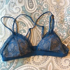 Nude and blue Victoria Secret Bralette - Size S